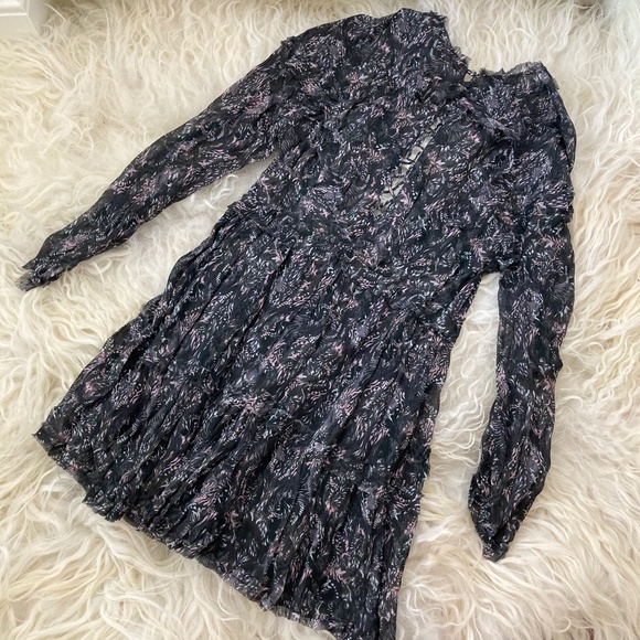 IRO. JEANS DARLING CUT-OUT RUFFLED MINI DRESS - Picture 8 of 11